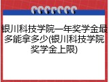 银川科技学院一年奖学金最多能拿多少(银川科技学院奖学金上限)