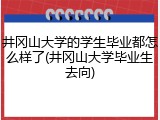 井冈山大学的学生毕业都怎么样了(井冈山大学毕业生去向)