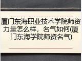 厦门东海职业技术学院师资力量怎么样，名气如何(厦门东海学院师资名气)