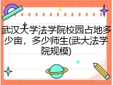 武汉大学法学院校园占地多少亩，多少师生(武大法学院规模)