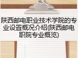 陕西邮电职业技术学院的专业设置概况介绍(陕西邮电职院专业概览)