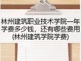 林州建筑职业技术学院一年学费多少钱，还有哪些费用(林州建筑学院学费)