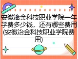 安徽冶金科技职业学院一年学费多少钱，还有哪些费用(安徽冶金科技职业学院费用)