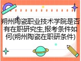 朔州陶瓷职业技术学院是否有在职研究生,报考条件如何(朔州陶瓷在职研条件)