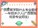 广西警察学院什么专业最好，一年招多少人(广西警院优势专业招生)