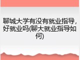 聊城大学有没有就业指导，好就业吗(聊大就业指导如何)