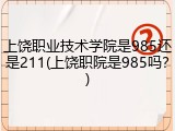 上饶职业技术学院是985还是211(上饶职院是985吗？)