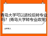 青岛大学可以进校后转专业吗？(青岛大学转专业政策)