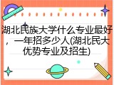 湖北民族大学什么专业最好，一年招多少人(湖北民大优势专业及招生)