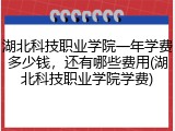 湖北科技职业学院一年学费多少钱，还有哪些费用(湖北科技职业学院学费)