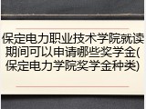 保定电力职业技术学院就读期间可以申请哪些奖学金(保定电力学院奖学金种类)