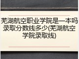 芜湖航空职业学院是一本吗录取分数线多少(芜湖航空学院录取线)