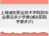 上海浦东职业技术学院到毕业要花多少学费(浦东职院学费多少)