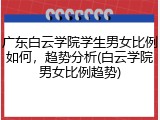 广东白云学院学生男女比例如何，趋势分析(白云学院男女比例趋势)