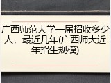 广西师范大学一届招收多少人，最近几年(广西师大近年招生规模)