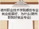 德州职业技术学院哪些专业就业前景好，为什么(德州职院好就业专业)