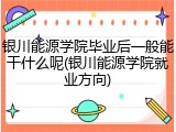 银川能源学院毕业后一般能干什么呢(银川能源学院就业方向)