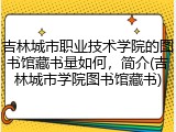 吉林城市职业技术学院的图书馆藏书量如何，简介(吉林城市学院图书馆藏书)