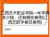 江西艺术职业学院一年学费多少钱，还有哪些费用(江西艺职学费及费用)