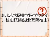 湖北艺术职业学院学校简介，校史概述(湖北艺院校史)