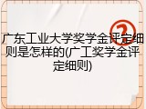 广东工业大学奖学金评定细则是怎样的(广工奖学金评定细则)