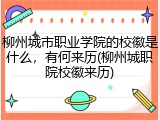 柳州城市职业学院的校徽是什么，有何来历(柳州城职院校徽来历)