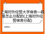 上海对外经贸大学宿舍一般是怎么分配的(上海对外经贸宿舍分配)