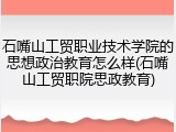 石嘴山工贸职业技术学院的思想政治教育怎么样(石嘴山工贸职院思政教育)