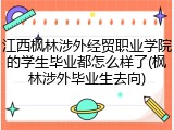 江西枫林涉外经贸职业学院的学生毕业都怎么样了(枫林涉外毕业生去向)