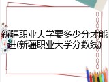 新疆职业大学要多少分才能进(新疆职业大学分数线)