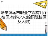 哈尔滨城市职业学院有几个校区,有多少人(哈职院校区及人数)