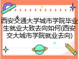 西安交通大学城市学院毕业生就业大致去向如何(西安交大城市学院就业去向)