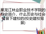 黑龙江林业职业技术学院的校史简介，什么历史与社会背景下建校的(校史建校背景)