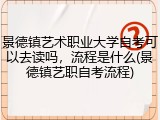 景德镇艺术职业大学自考可以去读吗，流程是什么(景德镇艺职自考流程)