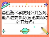 鲁迅美术学院对外开放吗，能否进去参观(鲁迅美院对外开放吗)