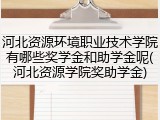 河北资源环境职业技术学院有哪些奖学金和助学金呢(河北资源学院奖助学金)