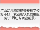 广西幼儿师范高等专科学校好不好，就业现状及发展趋势(广西幼专就业前景)