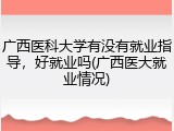 广西医科大学有没有就业指导，好就业吗(广西医大就业情况)