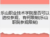 乐山职业技术学院是否可以进校参观，有何限制(乐山职院参观限制)