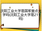 沈阳工业大学是国家重点大学吗(沈阳工业大学是211吗)