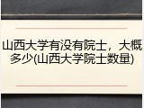 山西大学有没有院士，大概多少(山西大学院士数量)