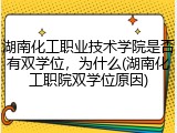 湖南化工职业技术学院是否有双学位，为什么(湖南化工职院双学位原因)