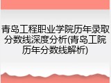 青岛工程职业学院历年录取分数线深度分析(青岛工院历年分数线解析)