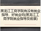 黑龙江工商学院有没有就业指导，好就业吗(黑龙江工商学院就业指导及前景)