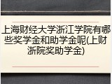 上海财经大学浙江学院有哪些奖学金和助学金呢(上财浙院奖助学金)