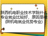 陕西机电职业技术学院什么专业就业比较好，原因是啥(陕机电就业优势专业)