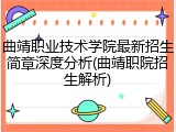 曲靖职业技术学院最新招生简章深度分析(曲靖职院招生解析)