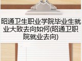 昭通卫生职业学院毕业生就业大致去向如何(昭通卫职院就业去向)