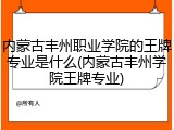 内蒙古丰州职业学院的王牌专业是什么(内蒙古丰州学院王牌专业)