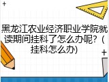 黑龙江农业经济职业学院就读期间挂科了怎么办呢？(挂科怎么办)